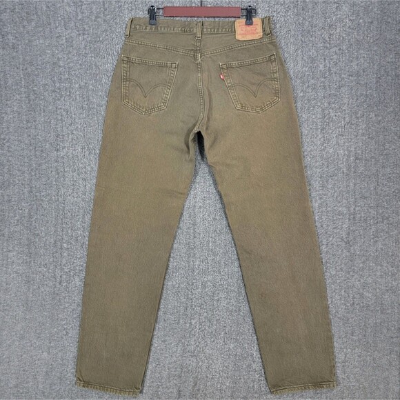 Vintage Levis 550 Jeans Mens 32x32* Army Green Loose Relaxed Fit Tapered - Picture 8 of 13